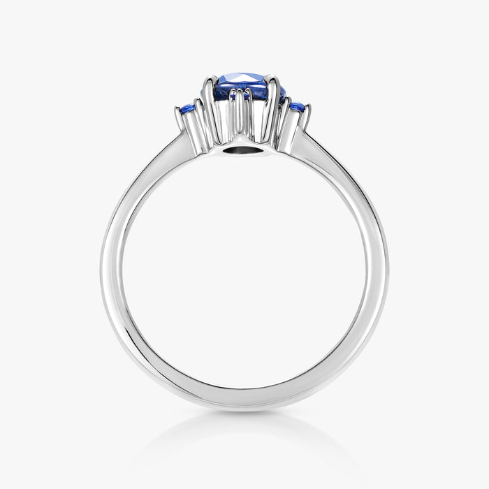 1.10ct Blue Sapphire North Star Ring