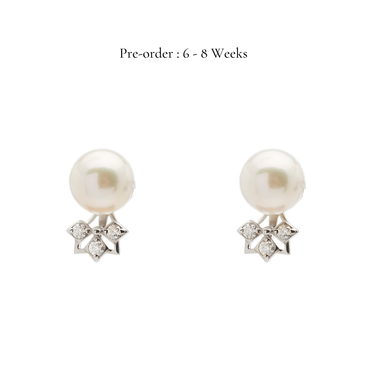 Akoya Pearl Studs with Mini Ear Jacket (14K Gold) - Carrie K.