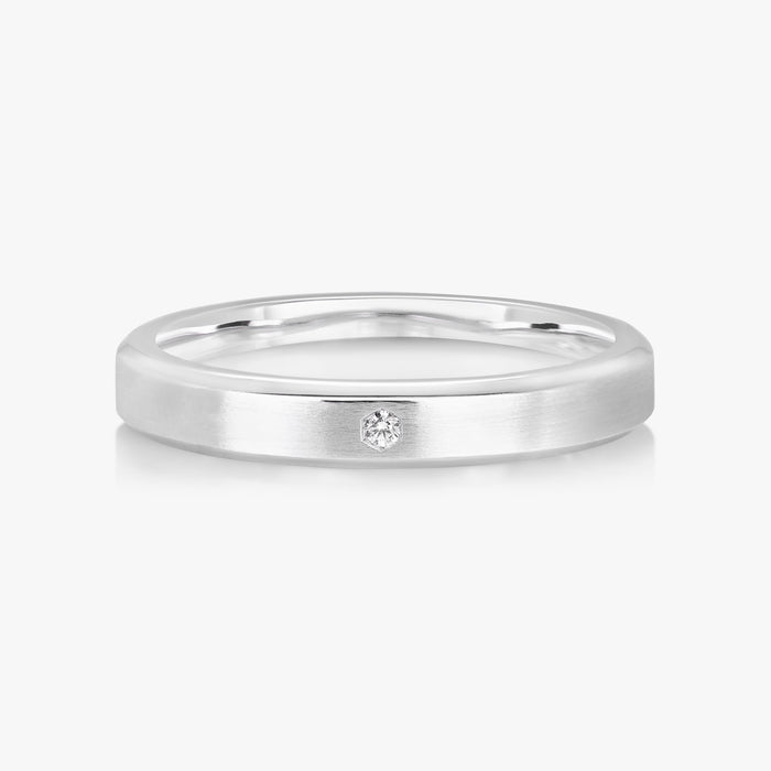 3.5mm Bevelled Band With Hexa Diamond - Carrie K.