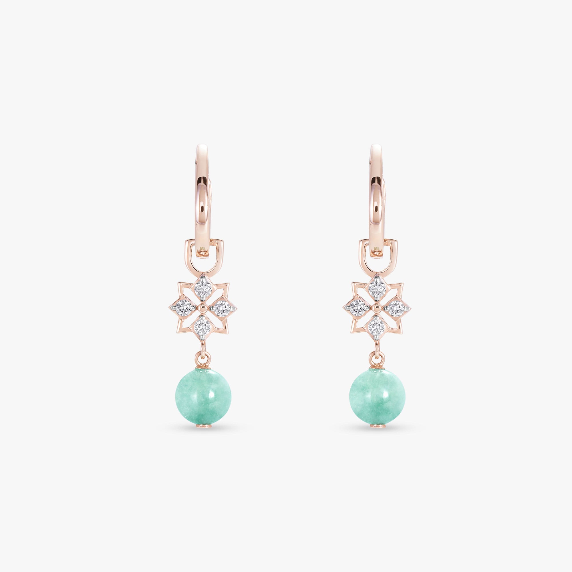 Star Mini Jade Hoop Earrings (14K Gold) - Carrie K.