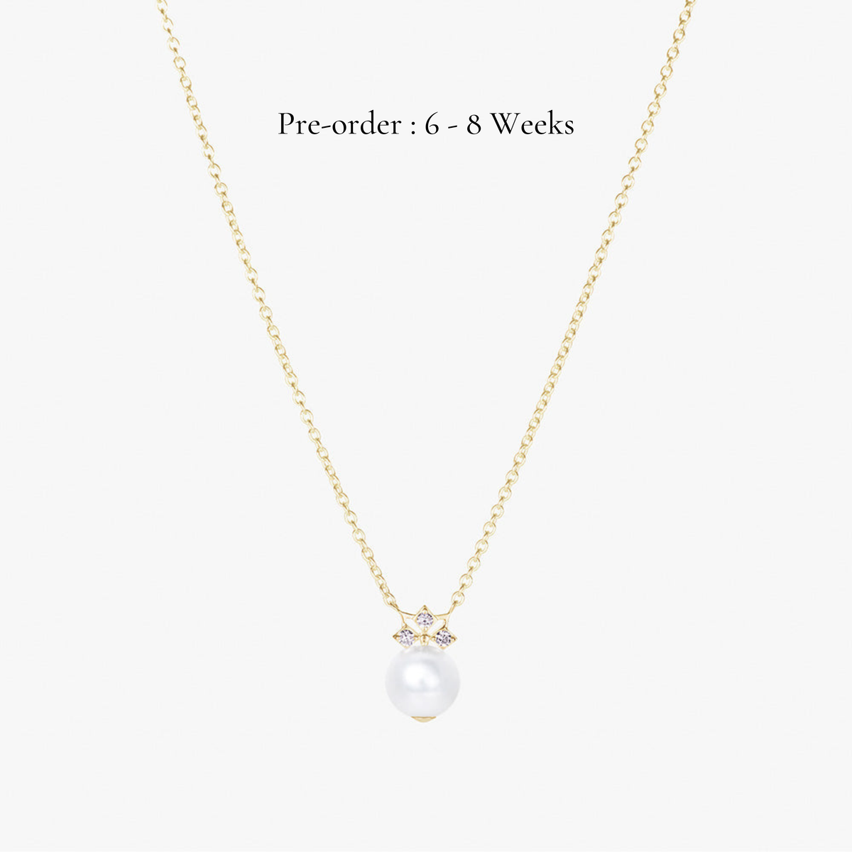 Star Mini Pearl Necklace (18K Gold) - Carrie K.