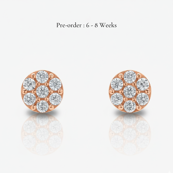 Round Pave Studs (18K Gold) - Carrie K.