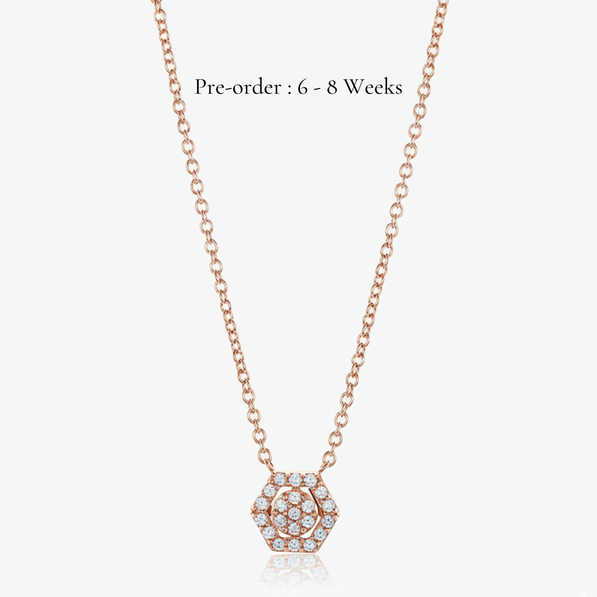 Hexa Halo Necklace (18K Gold) - Carrie K.
