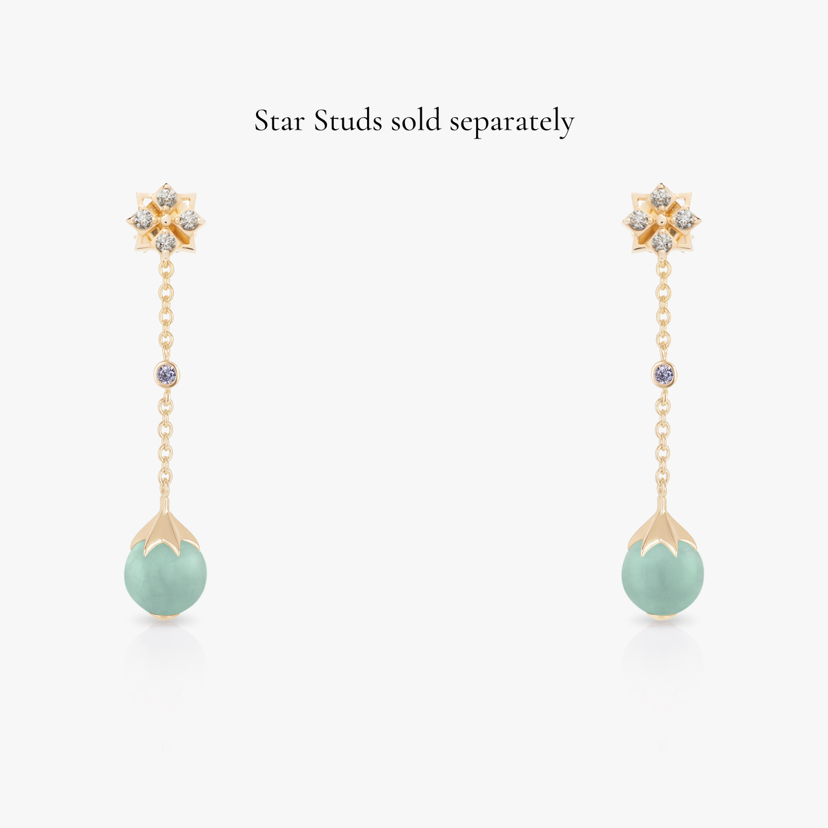Jade Long Ear Drops (18K Gold) - Carrie K.