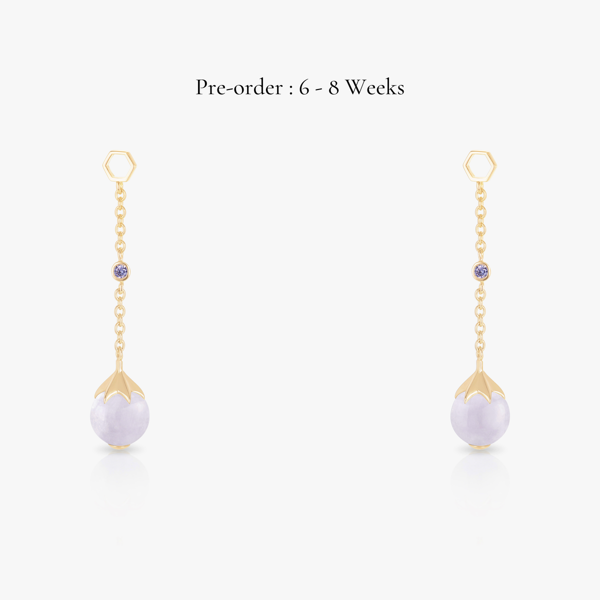 Jade Long Ear Drops (18K Gold) - Carrie K.