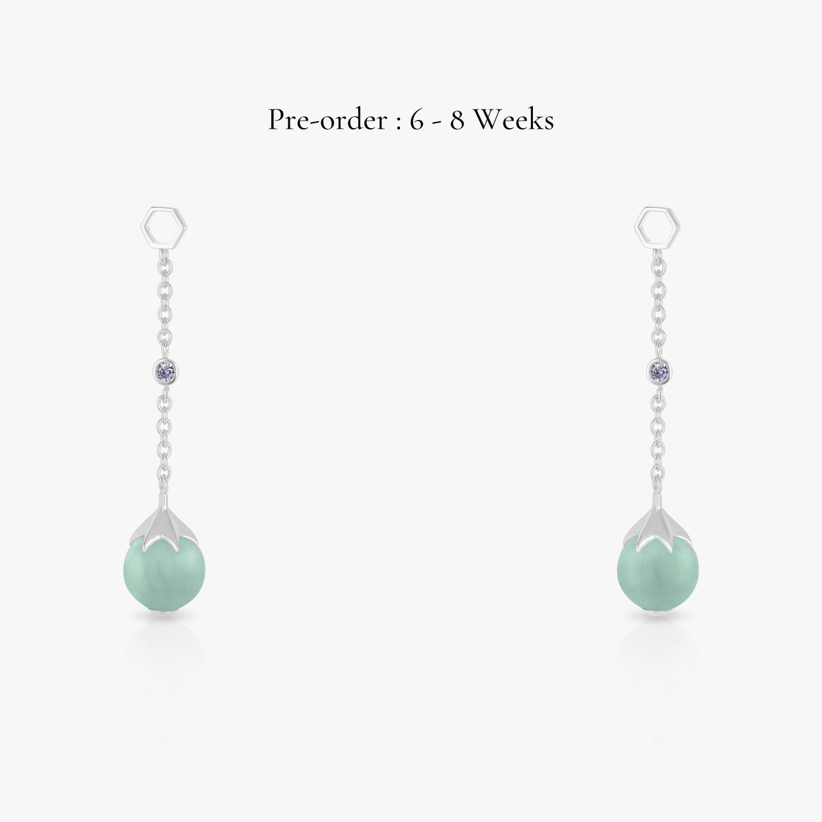 Jade Long Ear Drops (18K Gold) - Carrie K.