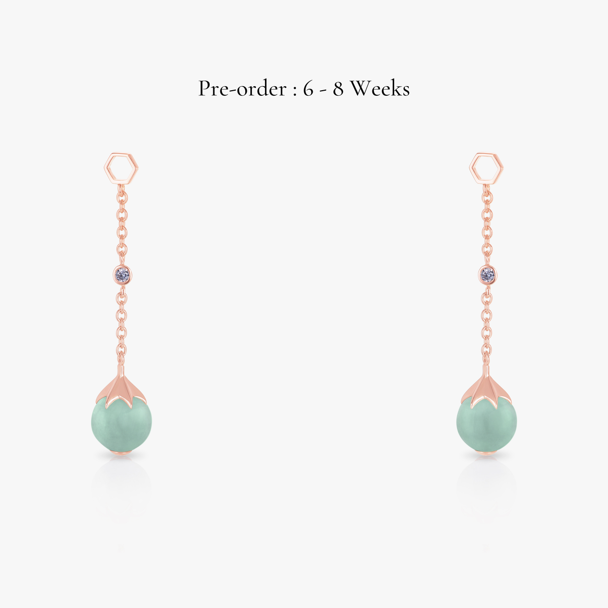 Jade Long Ear Drops (18K Gold) - Carrie K.