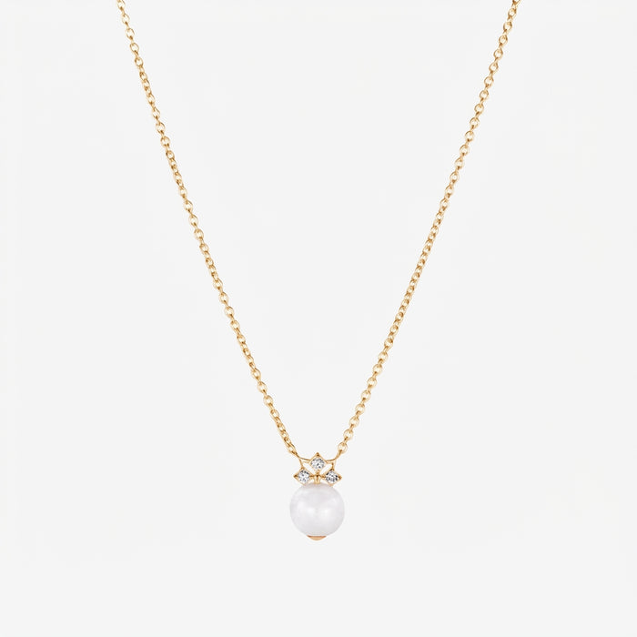 Star Mini Lavender Jade Bead Necklace (14K Gold) - Carrie K.