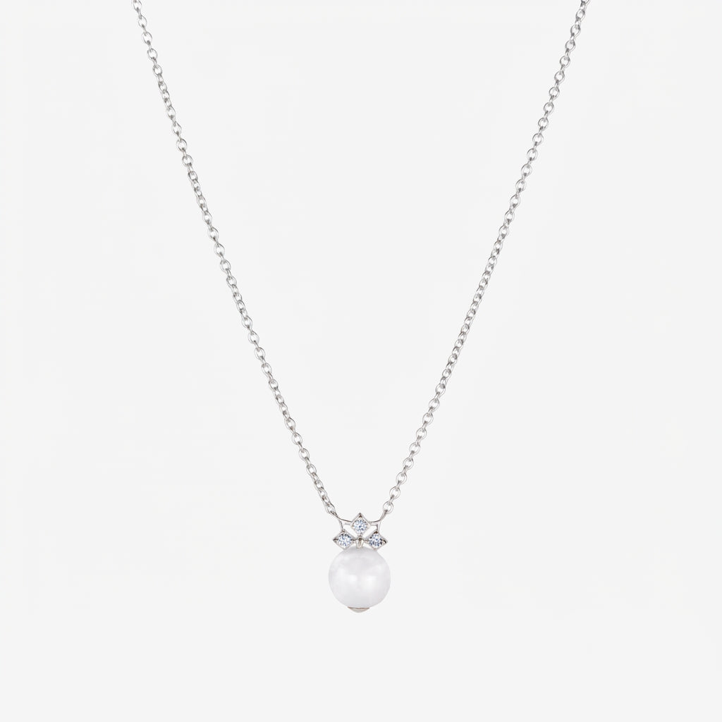Star Mini Lavender Jade Bead Necklace (14K Gold) - Carrie K.