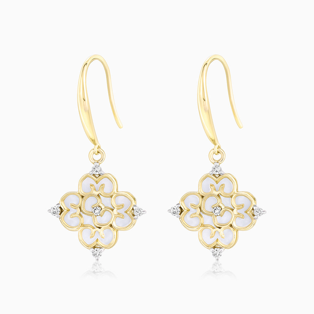 Blessings Big Mother of Pearl Drop Earrings (14K Gold) - Carrie K.