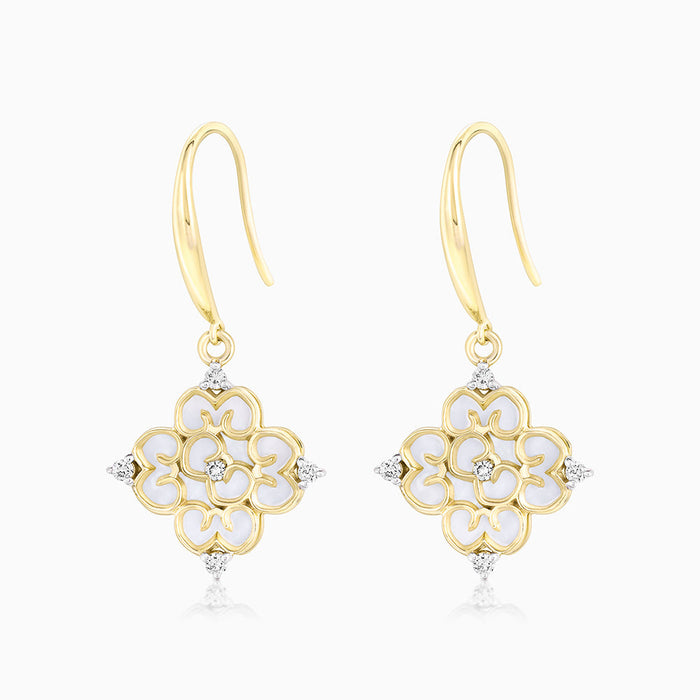 Blessings Big Mother of Pearl Drop Earrings (14K Gold) - Carrie K.