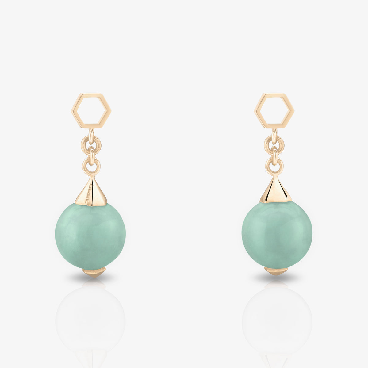 Jade Ear Drops (18K Gold) - Carrie K.