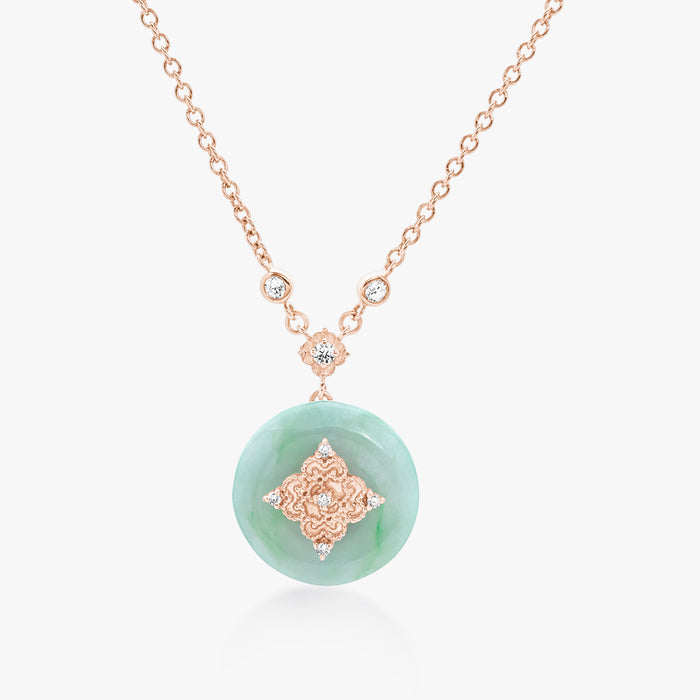 Blessings Jade Coin Necklace (14K Gold) - Carrie K.