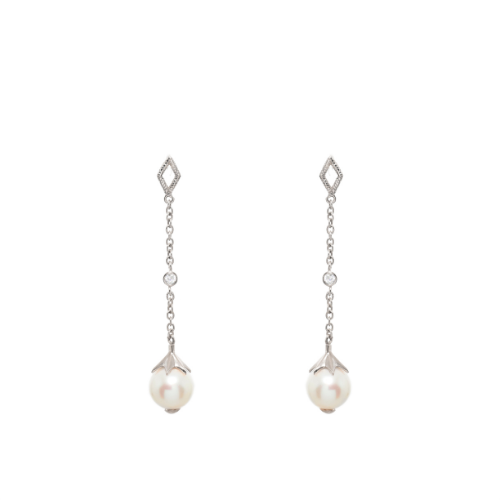 Pearl Long Drop (9K Gold) - Carrie K.