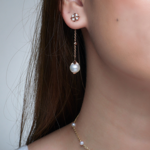 Pearl Long Drop (9K Gold) - Carrie K.