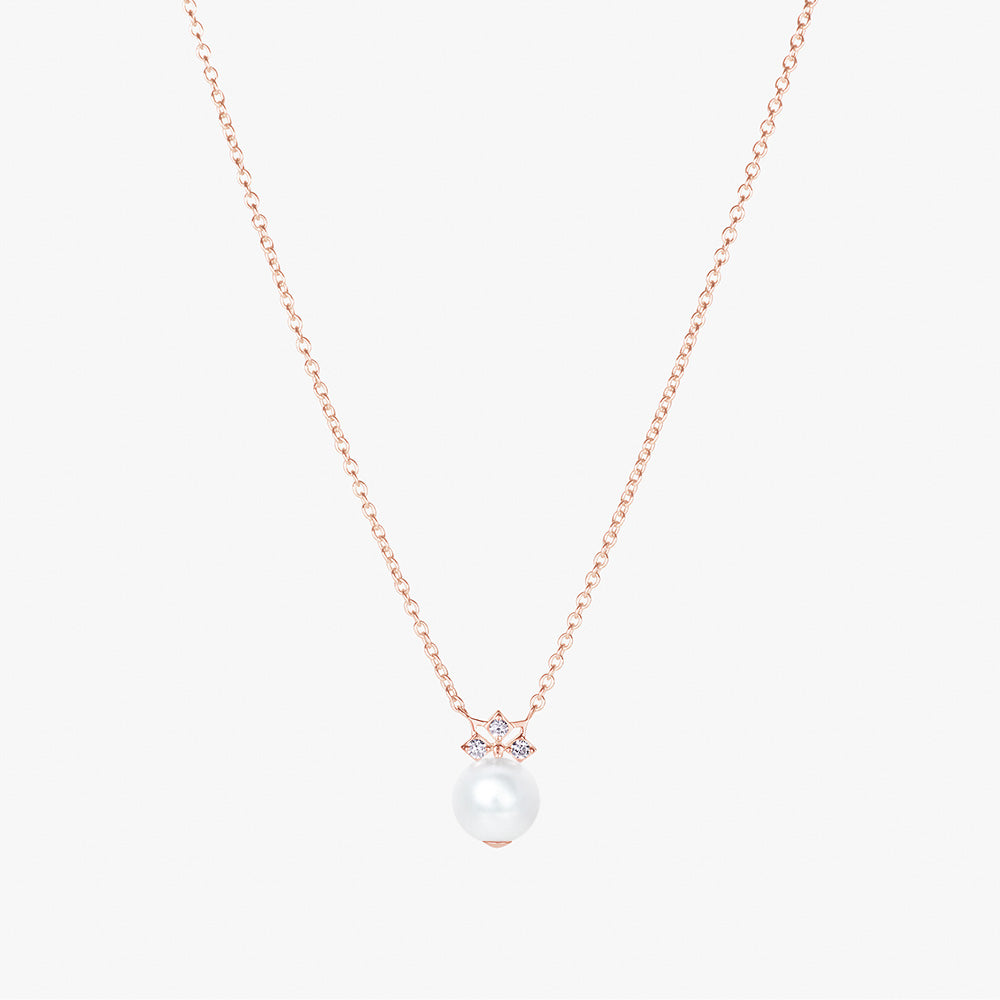 Star Mini Pearl Necklace (18K Gold) - Carrie K.