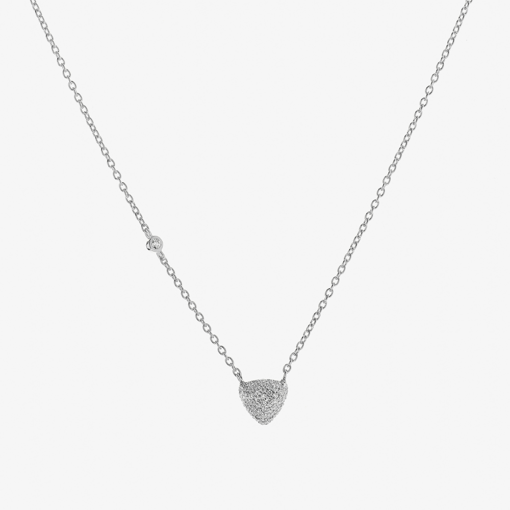 Trilliant Pave Necklace (14K Gold) - Carrie K.