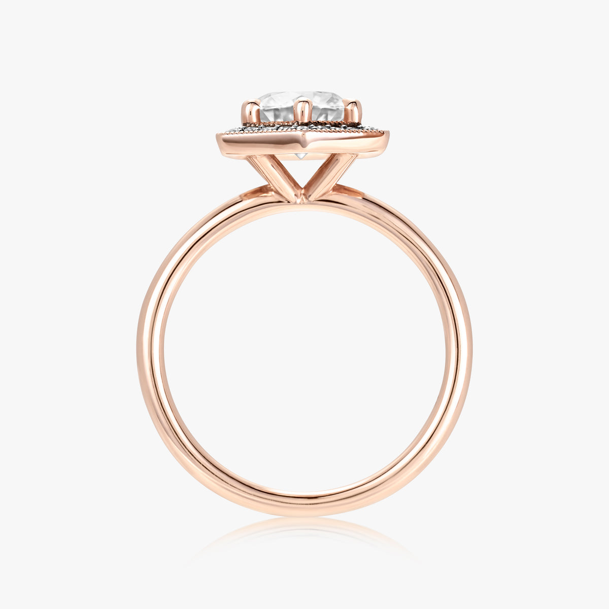 1.00ct Moissanite Fine Hexa Halo Ring