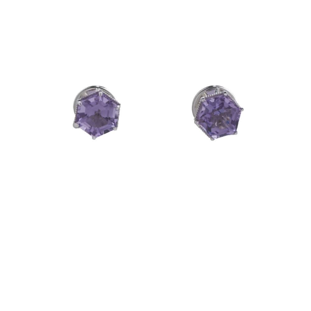 Hexa Solitaire Studs - Carrie K.