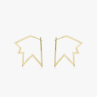 Star Hoop Earrings (9K Gold) - Carrie K. 