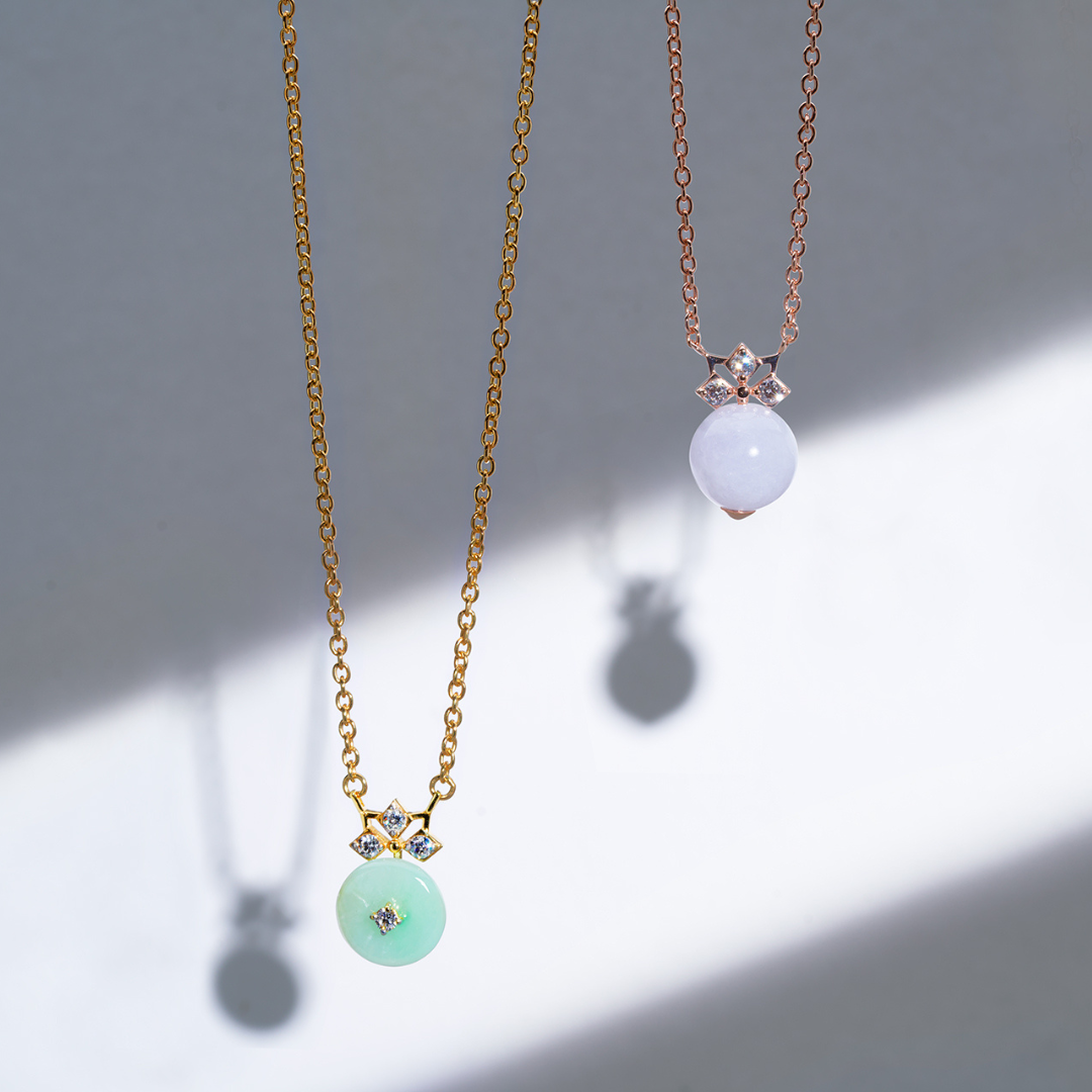 Star Mini Jade Necklace (14K Gold) - Carrie K.