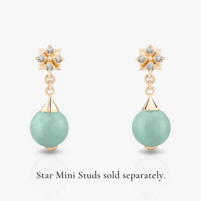 Jade Ear Drops (18K Gold) - Carrie K.