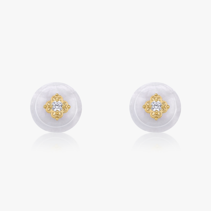 Blessings Jade Studs (14K Gold) - Carrie K.