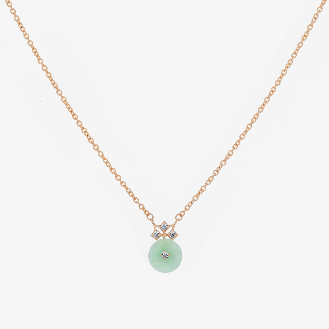 Star Mini Jade Necklace (14K Gold) - Carrie K.