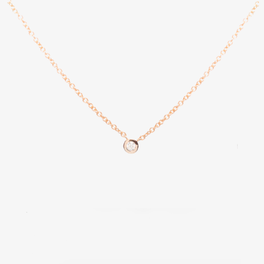 Star Mini Solitaire Necklace (9K Gold) - Carrie K.