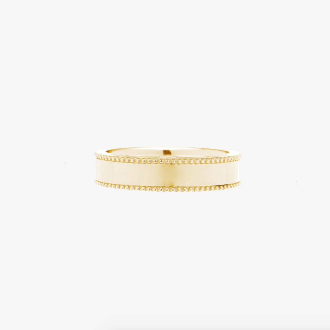 5mm Straight Band With Milgrain Edge - Carrie K.