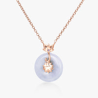 Lotus Lavender Jade Coin Necklace - Carrie K. 