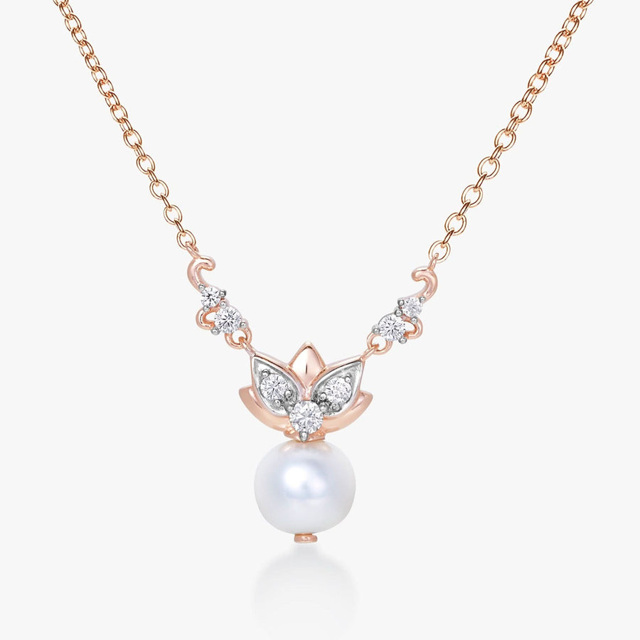 Lotus Pearl Necklace (18K Gold) - Carrie K.