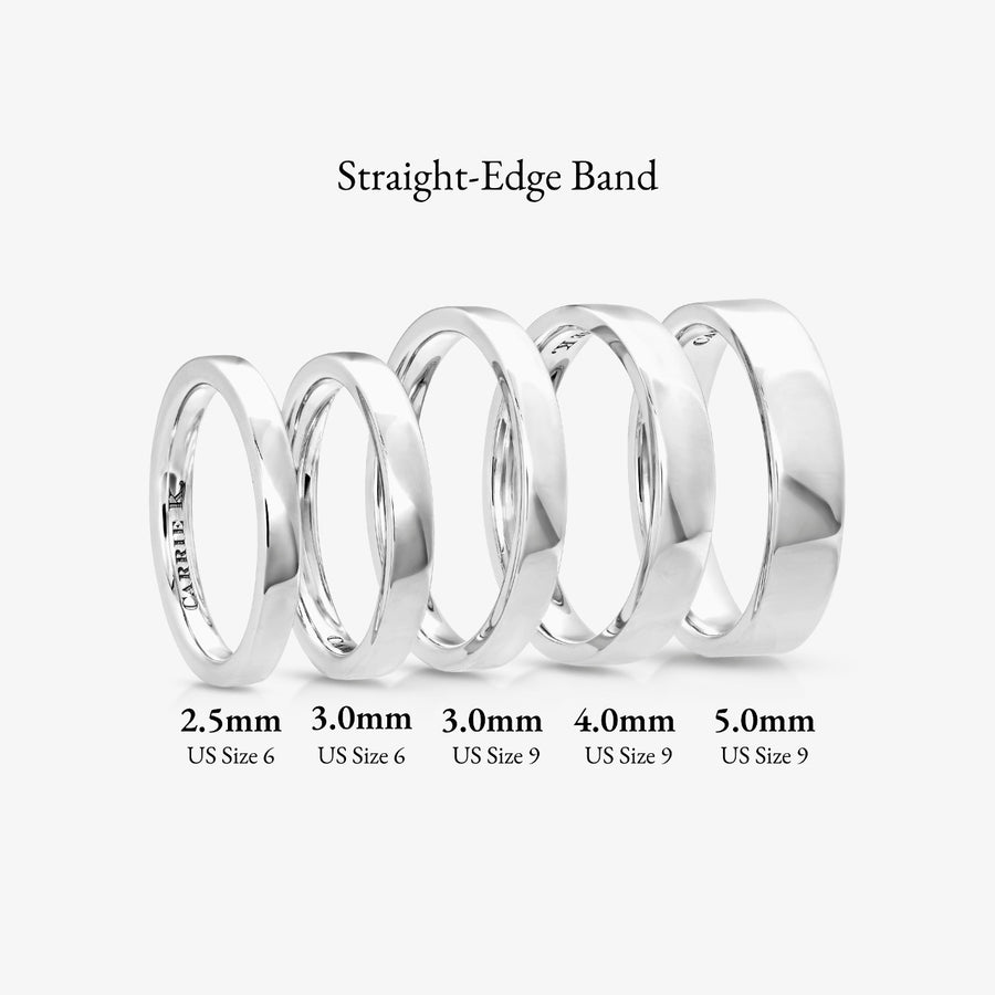 Straight-Edge Band - 3.0mm - Carrie K. 
