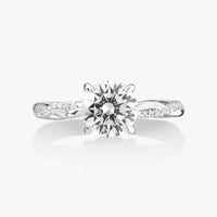 Hidden Halo Ring With Intertwined Diamond Band - Carrie K.