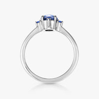 1.10ct Blue Sapphire North Star Ring