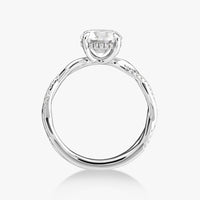 Hidden Halo Ring With Intertwined Diamond Band - Carrie K.