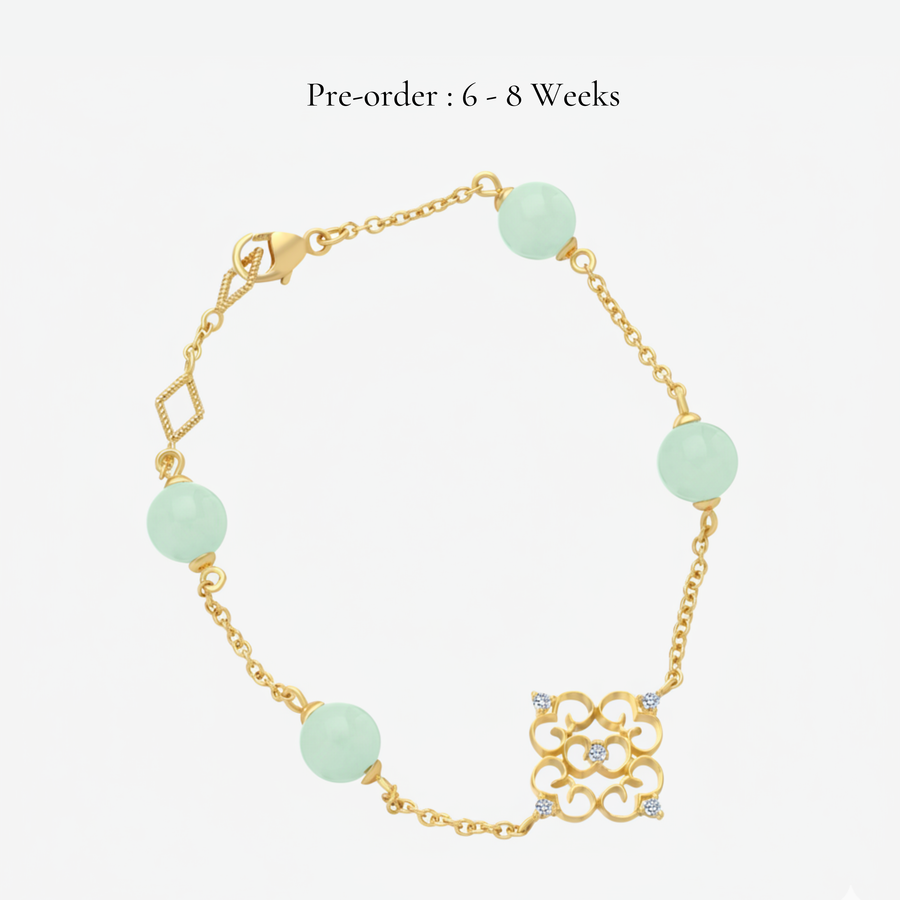 Blessings Jade Bracelet (14K Gold) - Carrie K. 