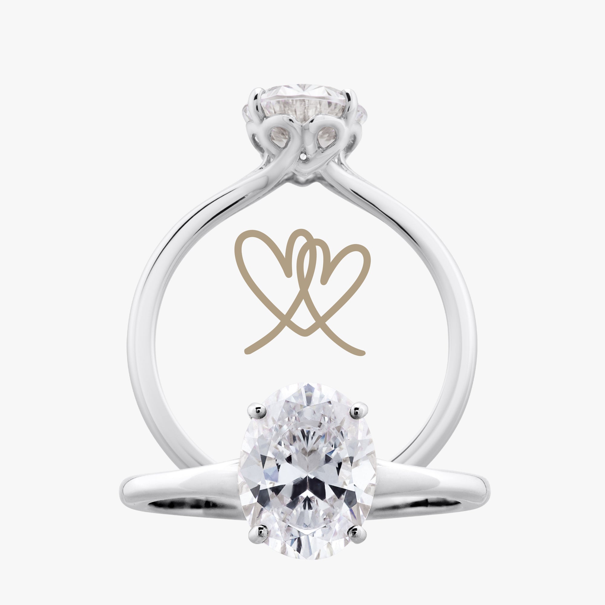 Infinite Heart Ring With Straight Band - Carrie K.
