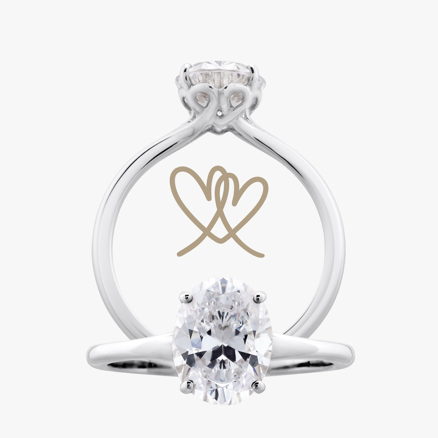 Infinite Heart Ring With Straight Band