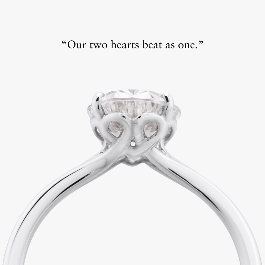Infinite Heart Ring With Straight Band