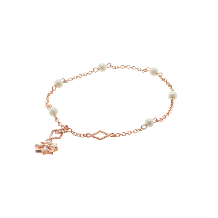 Star Mini Pearl Bracelet (14K Gold)