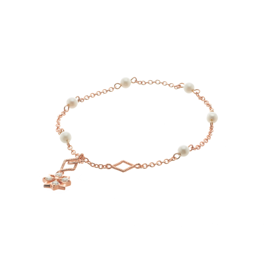 Star Mini Pearl Bracelet (14K Gold)