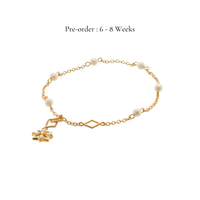 Star Mini Pearl Bracelet (14K Gold)