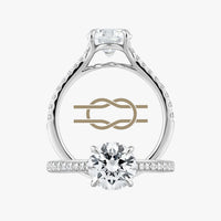 Hercules Knot Ring With Tapered Pave Band - Carrie K.