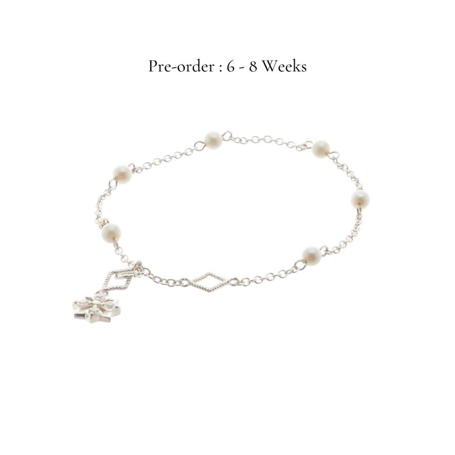 Star Mini Pearl Bracelet (14K Gold)