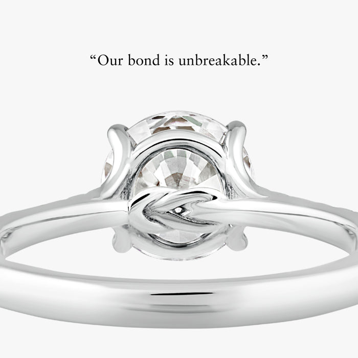 Hercules Knot Ring With Tapered Pave Band - Carrie K.