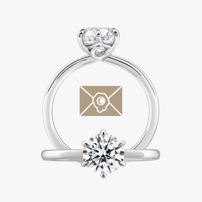 The Love Letter Ring With Tapered Band - Carrie K.