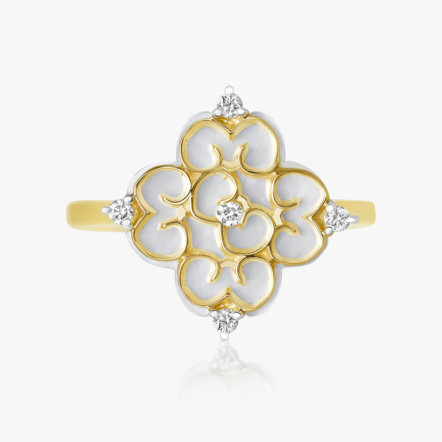 Blessings Mother of Pearl Ring (14K Gold) - Carrie K. 