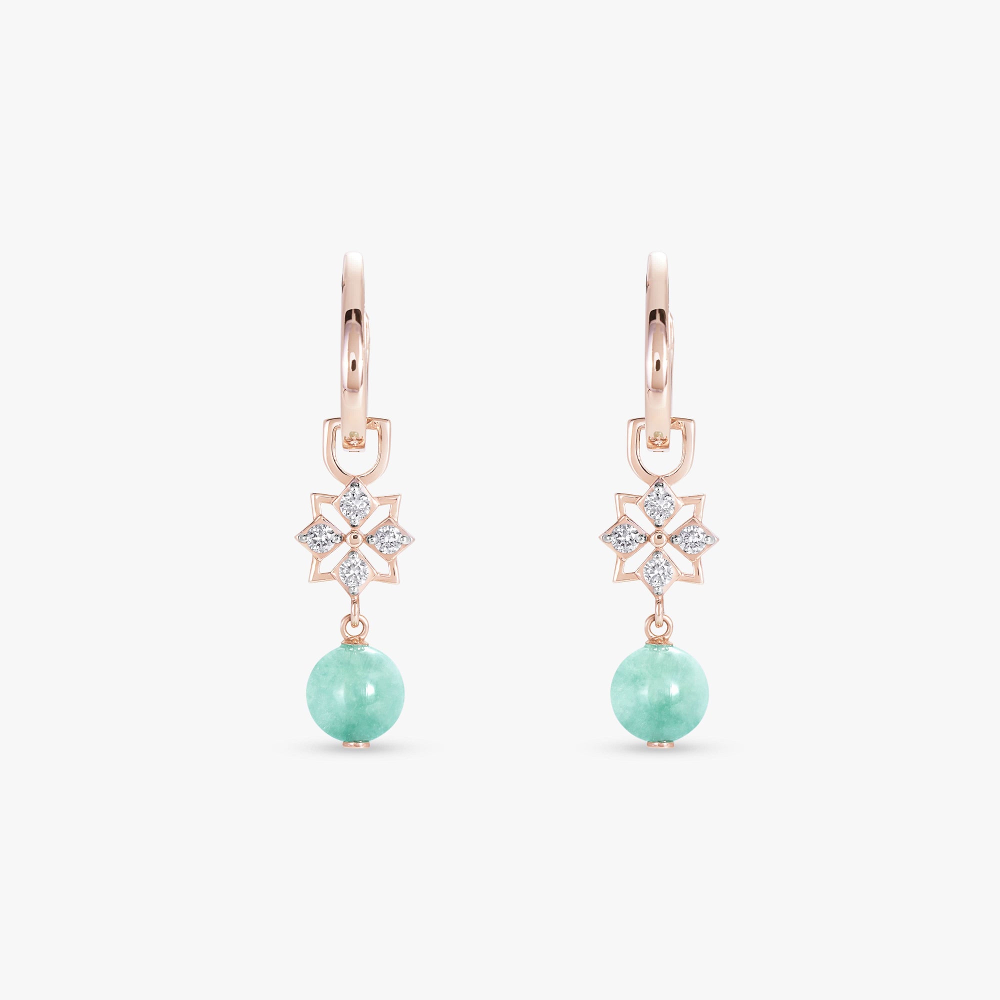 Star Mini Jade Hoop Earrings (14K Gold) - Carrie K. 