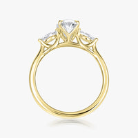 Jasmine Trilogy Ring (Round Side Stones)